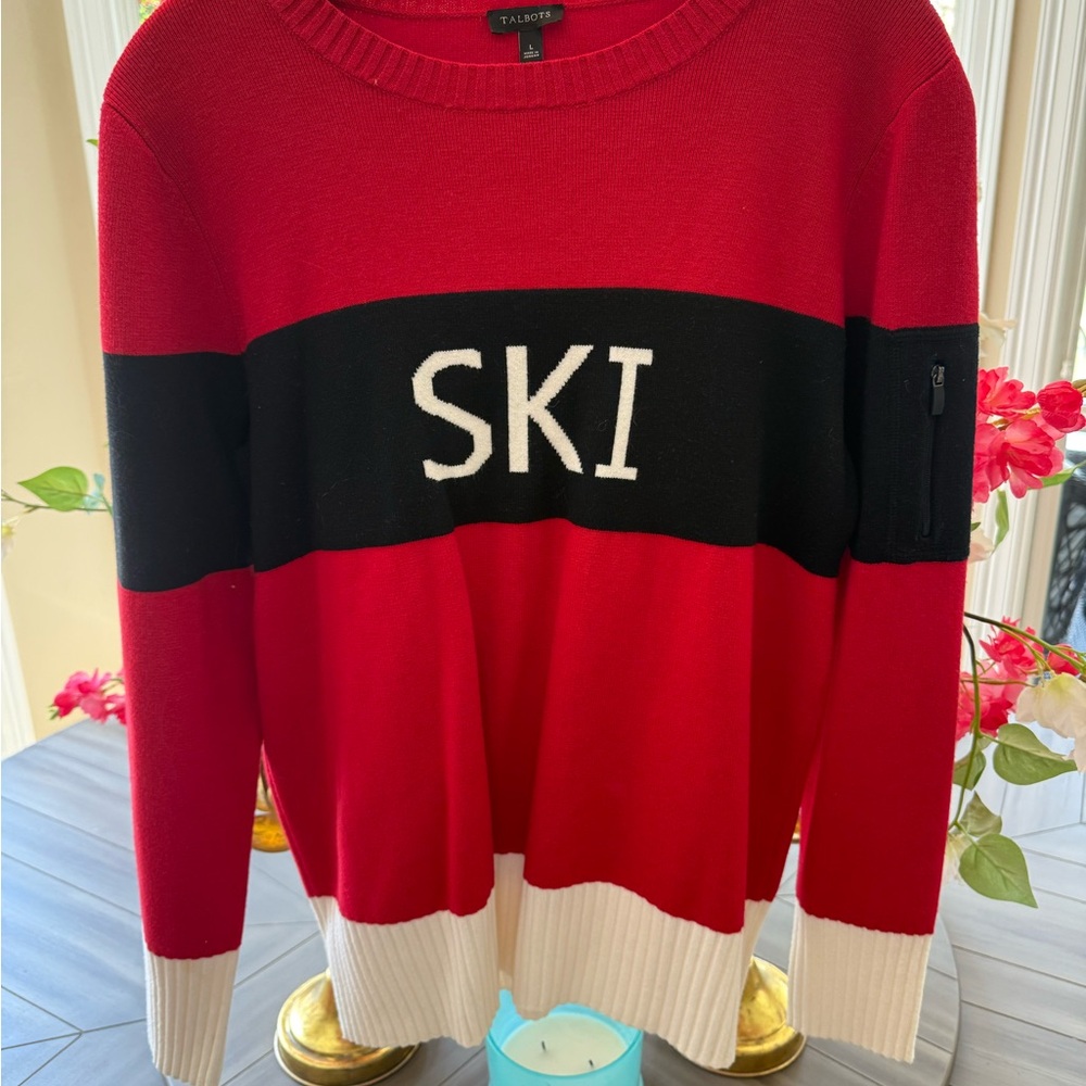 Red and Black Ski Sweater